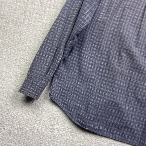 Cottonfield by Carli Gry  Blue Plaid Button Up Shirt Mens M Camp Outdoor Hike - Picture 11 of 13
